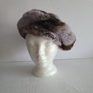 Vintage Inverni Maria Paola Calugi faux furberet hat women's